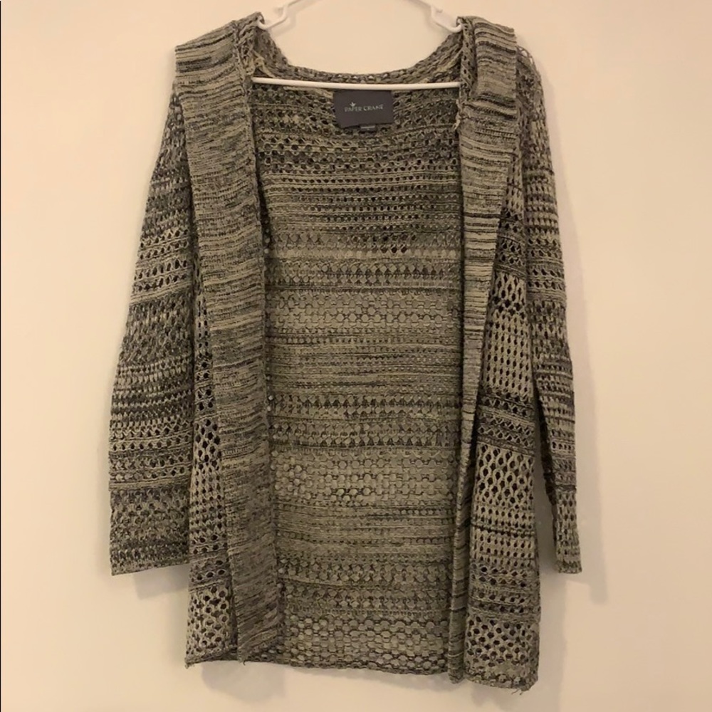 hooded cardigan